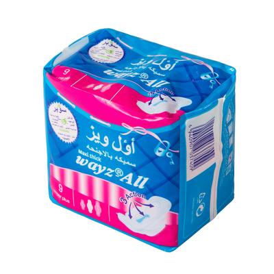 Tovaglioli sanitari eliminabili della ragazza brillante della menta/ultra Maxi Pads naturale 155mm