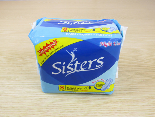 Il tovagliolo sanitario di notte riempie 320mm Maxi Pads For Lady ultra sottile