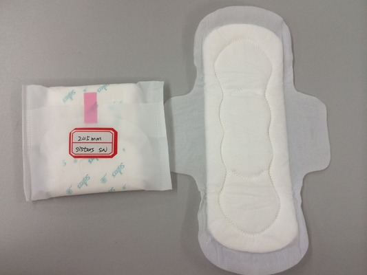 I cuscinetti sanitari di bambù di erbe assottigliano Maxi Pads With Cottony Cover senz'ali