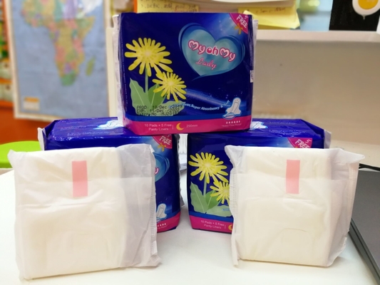 OEM femminile mestruale naturale del tovagliolo sanitario di uso di notte di igiene dei cuscinetti sanitari