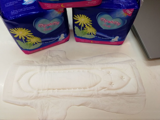 Il tovagliolo sanitario organico riempie 280mm che i cuscinetti sanitari di seta si asciugano per signora