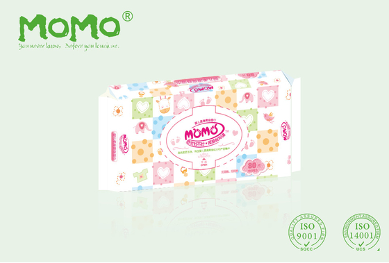 La perla bagnata del mirtillo delle strofinate del bambino antisettico ha impresso il battericida FDA
