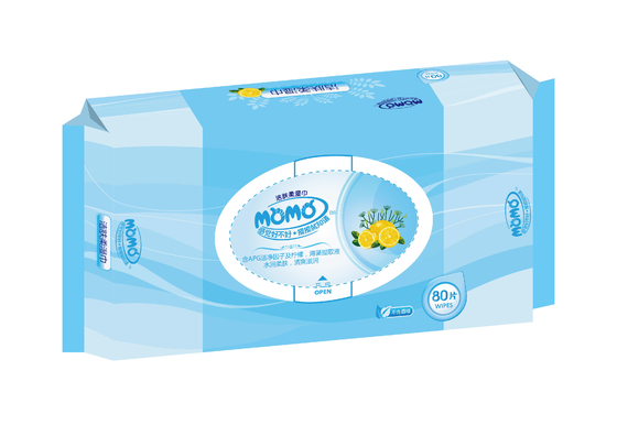 La perla bagnata del mirtillo delle strofinate del bambino antisettico ha impresso il battericida FDA