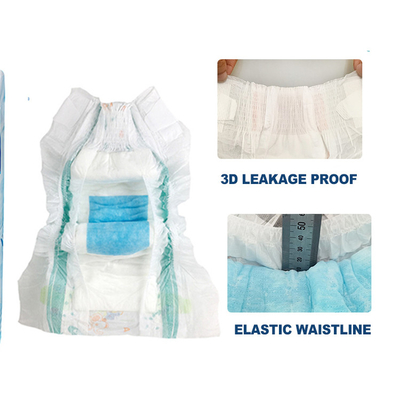 Pannolino eliminabile Clothlike Backsheet del bambino del nastro magico con la grande cintura elastica