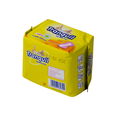cuscinetti femminili del cotone del limone 0.8D del pannolino del tovagliolo sanitario di 410mm per uso di notte